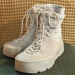 Zara Suede Hight Top Lace-up Boots